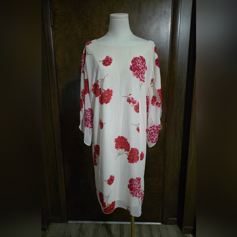 Grace Karin Red Floral Open Sleeve Dress